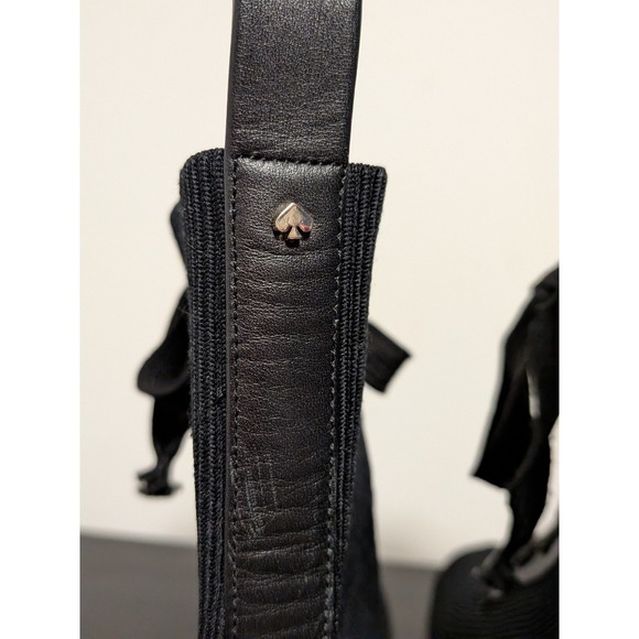 Kate Spade New York Knit Combat Boots Black Ribbed Lace Up Lug Sole Womens 8B - Picture 13 of 14